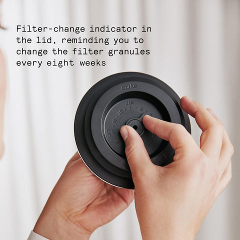 Aarke Purifier enriched filter grains add magnesium minerals for better taste.