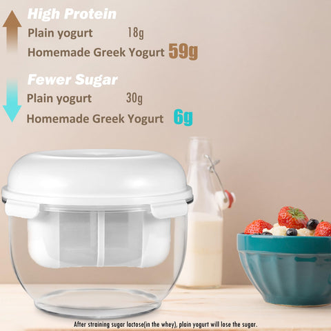 Aastrogleam Greek Yogurt Strainer fits in most refrigerators for compact storage