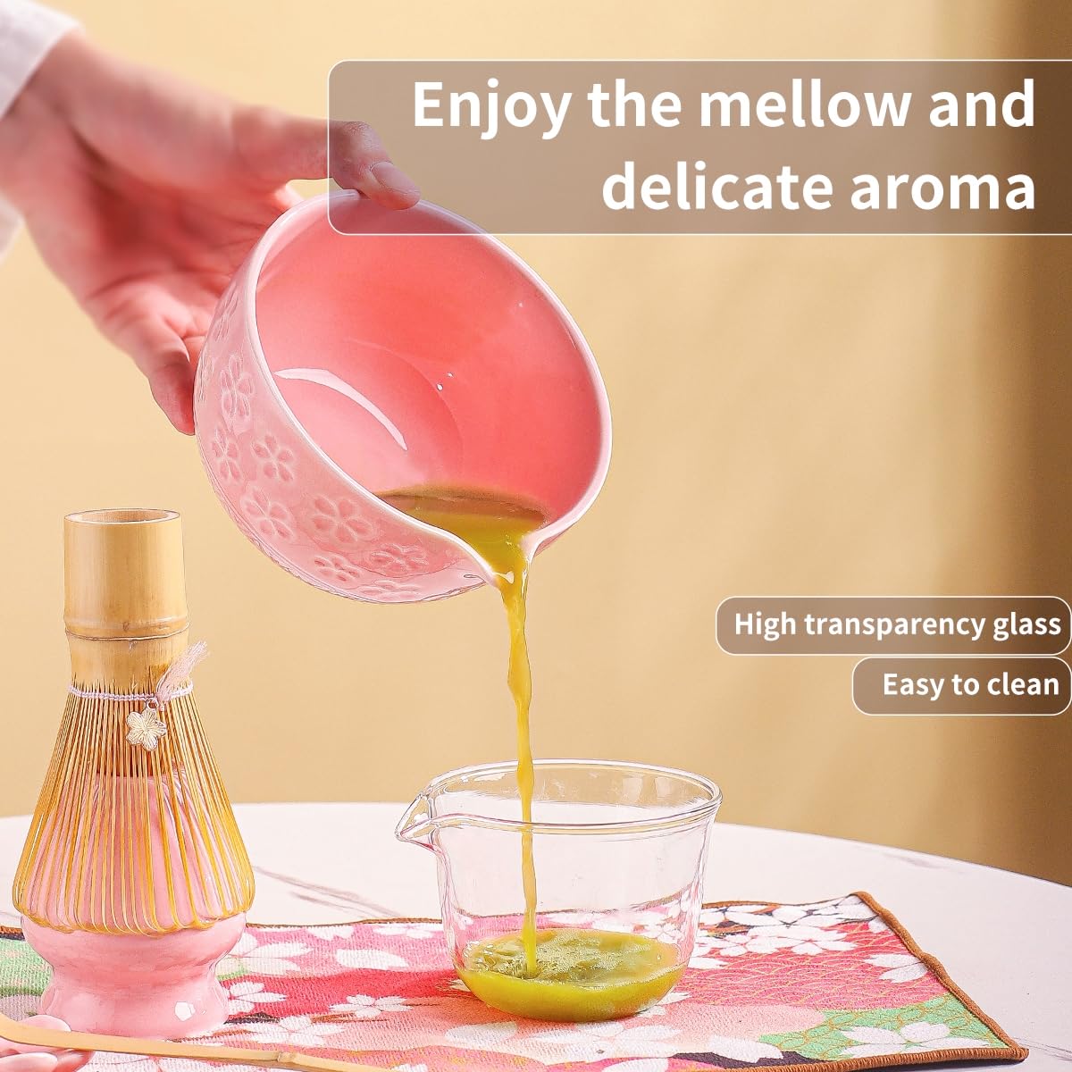 AB AttaBoy bamboo matcha whisk delivering silky froth for creamy tea