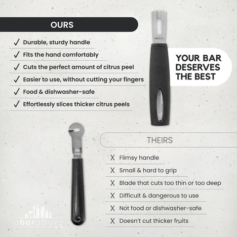 A Bar Above precise citrus spirals ideal for cocktails and desserts.