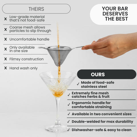 A Bar Above versatile strainer for tea, coffee, and herbs