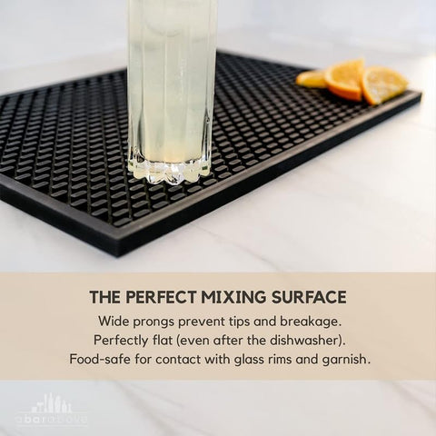 A Bar Above food-safe silicone bar mat ready for daily professional use.