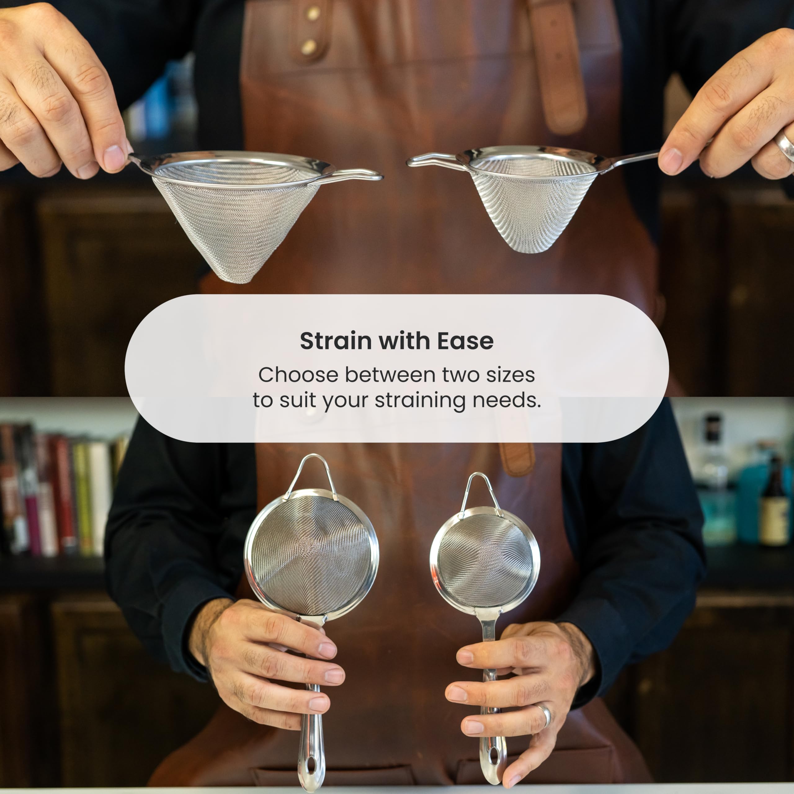 A Bar Above multi-purpose strainer for tea, coffee, kombucha, and sauces.