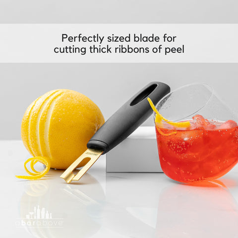 A Bar Above precision zest cut highlights clean, consistent peels.