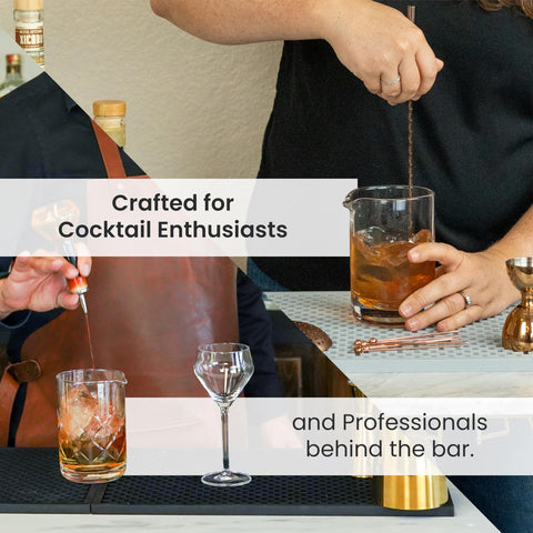 A Bar Above weighted-base mixing glass delivers stable stirring for smooth cocktails.