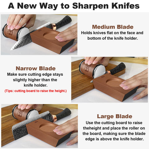 Abardi magnetic angle base at 15 degrees enables finer edges.
