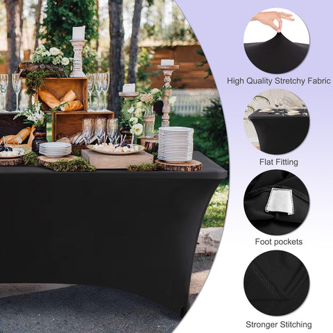 ABCCANOPY elastic hem keeps the cover secure on rectangular tables
