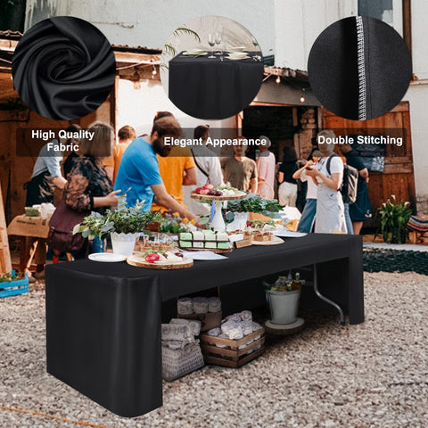 ABCCANOPY machine-washable polyester tablecloth simplifies cleanup after dining