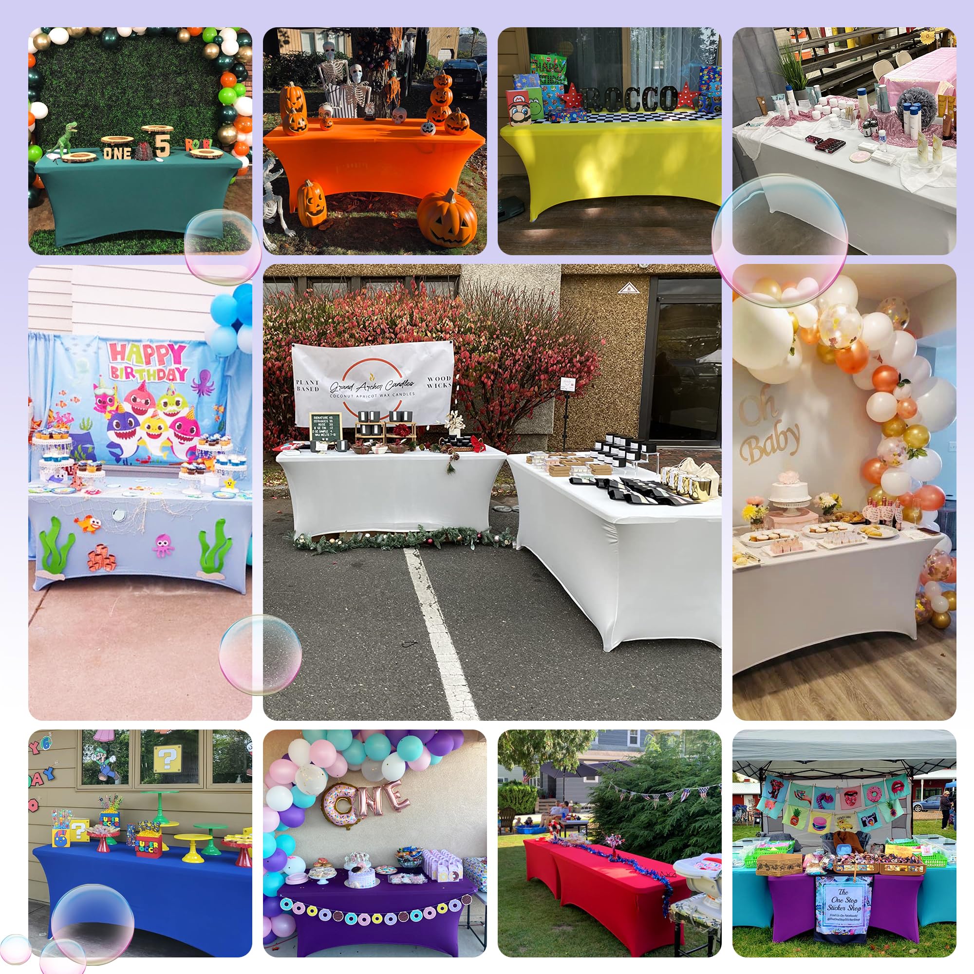 ABCCANOPY multipack spandex covers provide versatile event decor