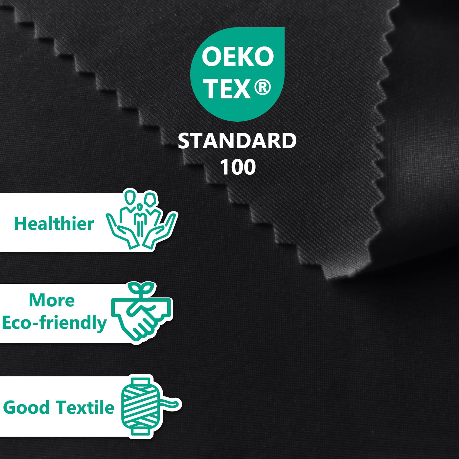 ABCCANOPY close-up shows stretch and wrinkle resistance for easy restyling