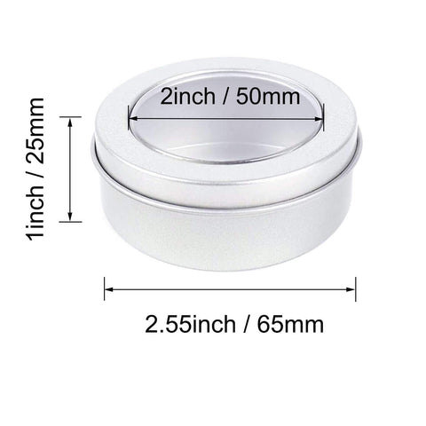 Abgream clear view window tin for locating cosmetics without opening