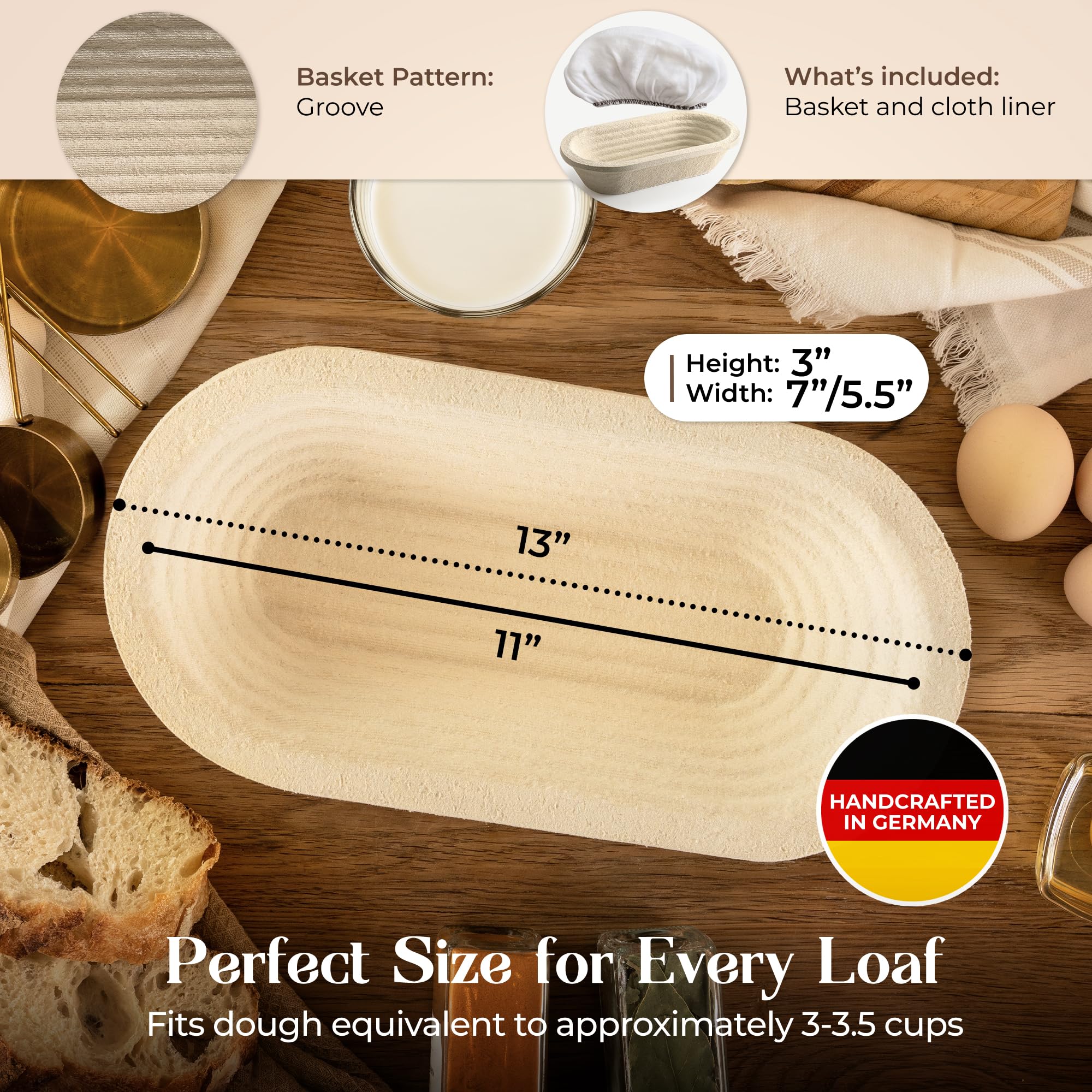 ABIOTO wood-pulp basket supports dough-release for smoother shaping.