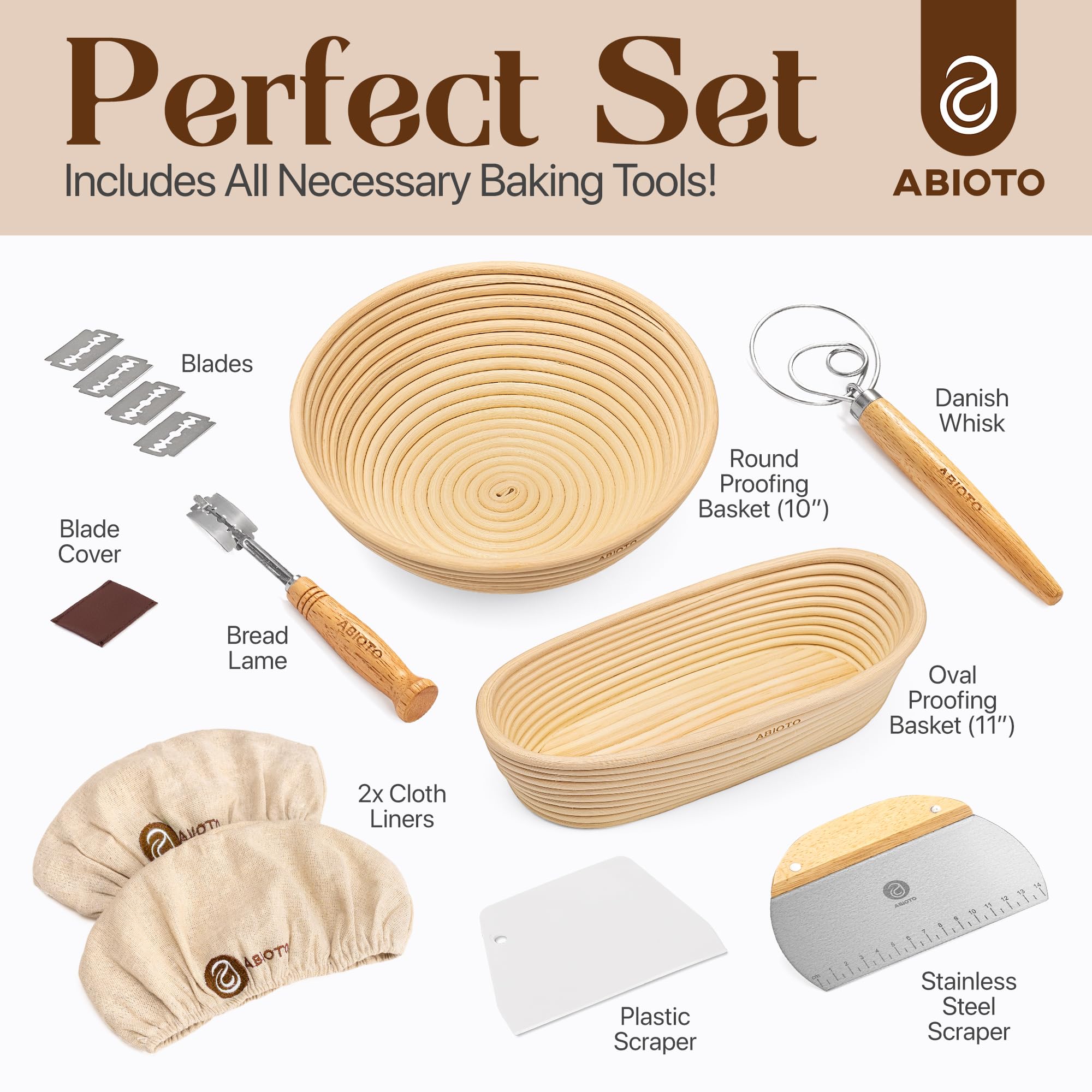 ABIOTO professional bread lame for precise scoring and bakery style patterns