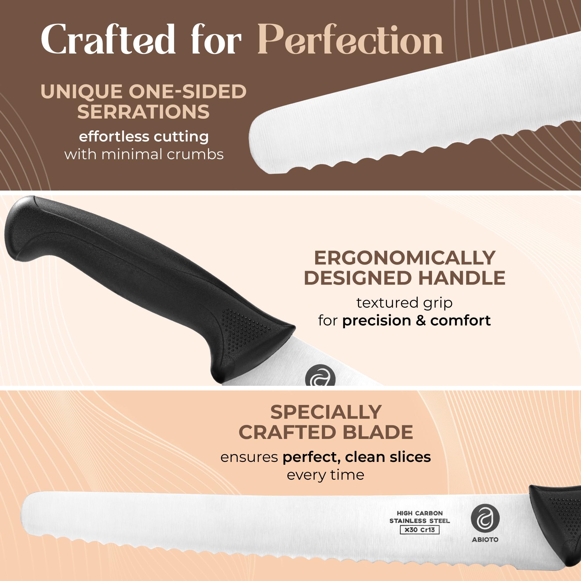 ABIOTO ergonomic-handle close-up emphasizes comfort and precise control