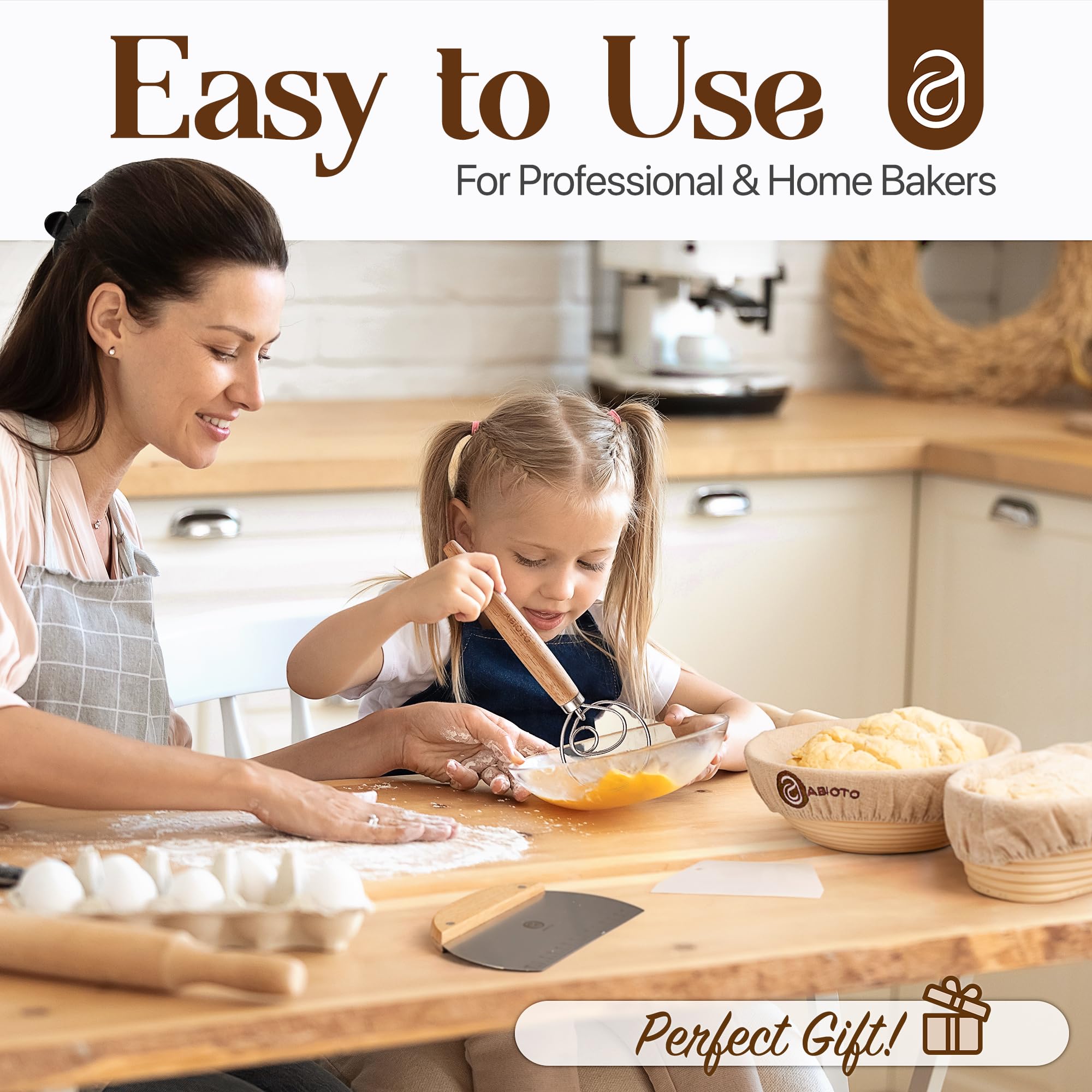 Abioto instruction guide included helps you bake with confidence and consistency.