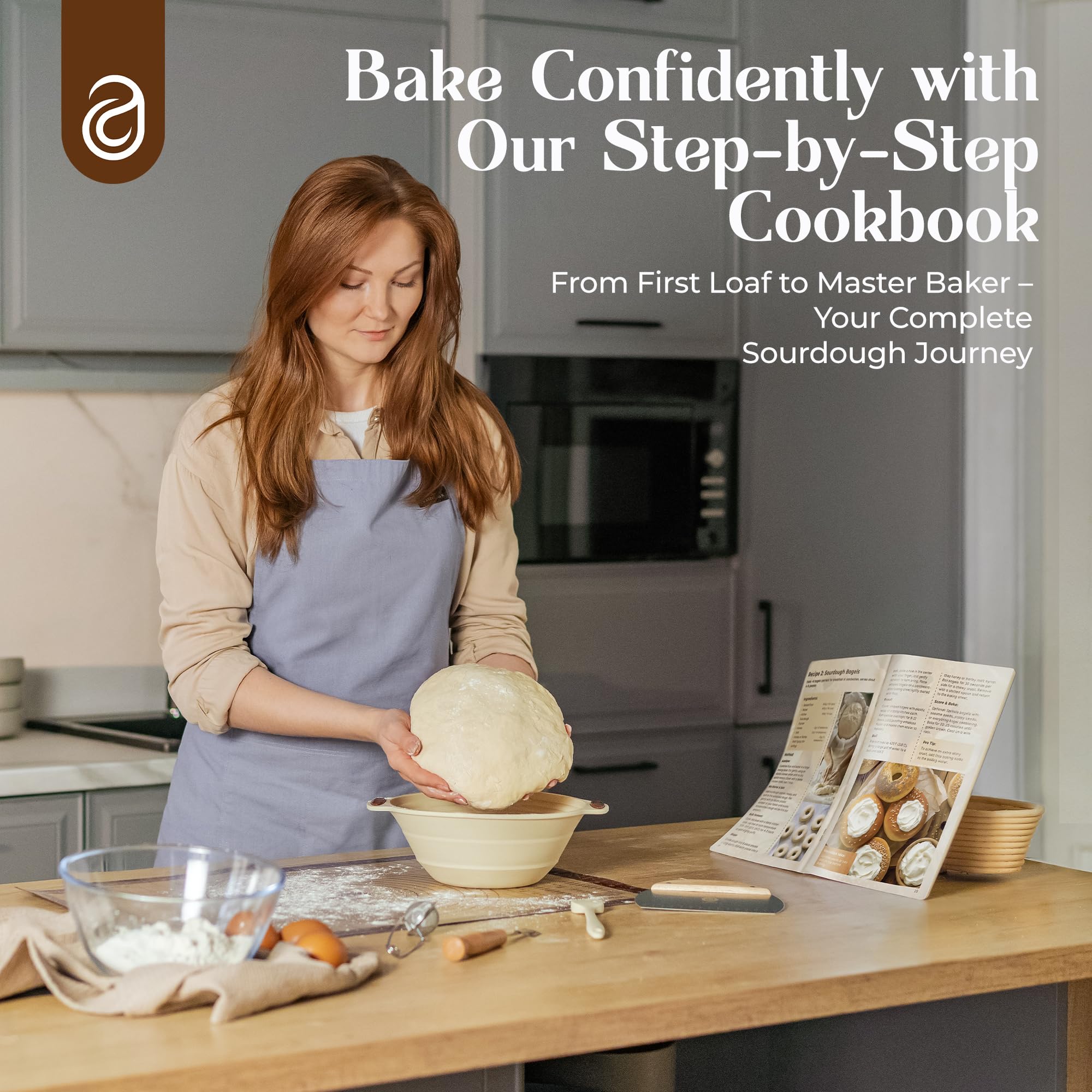 Abioto cookbook and stencil set guiding from starter to loaf