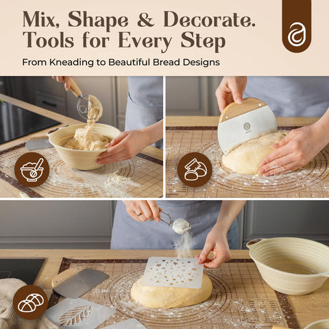 Abioto oval proofing basket for batards and clean release