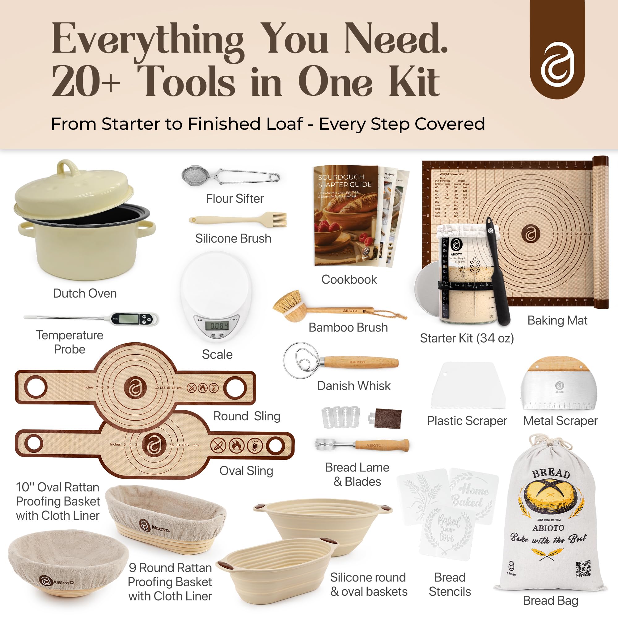 Abioto Sourdough Starter Kit scale for precise feedings and consistency