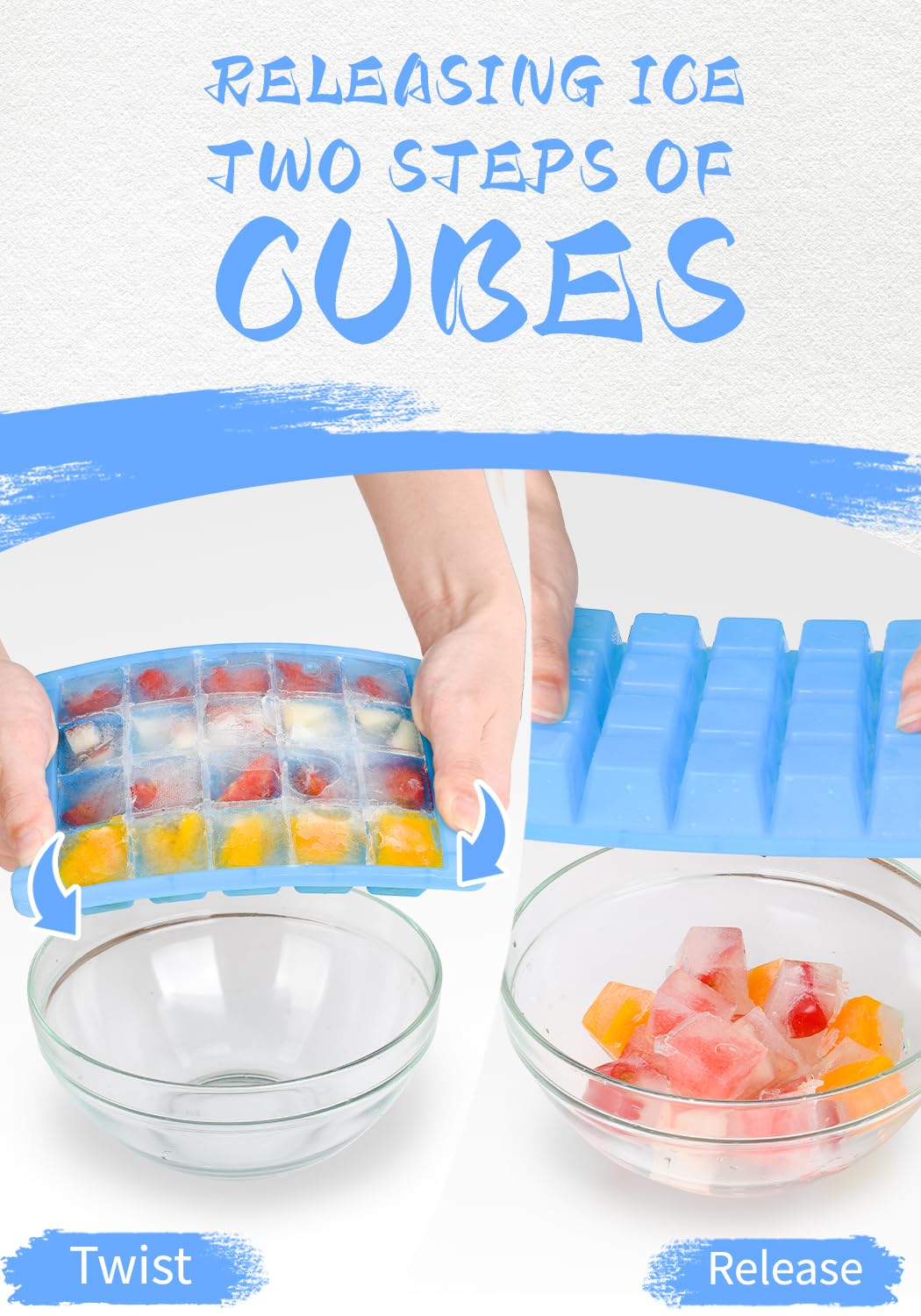 Aibirui cocktail ice cubes tray ready for chilled drinks and parties