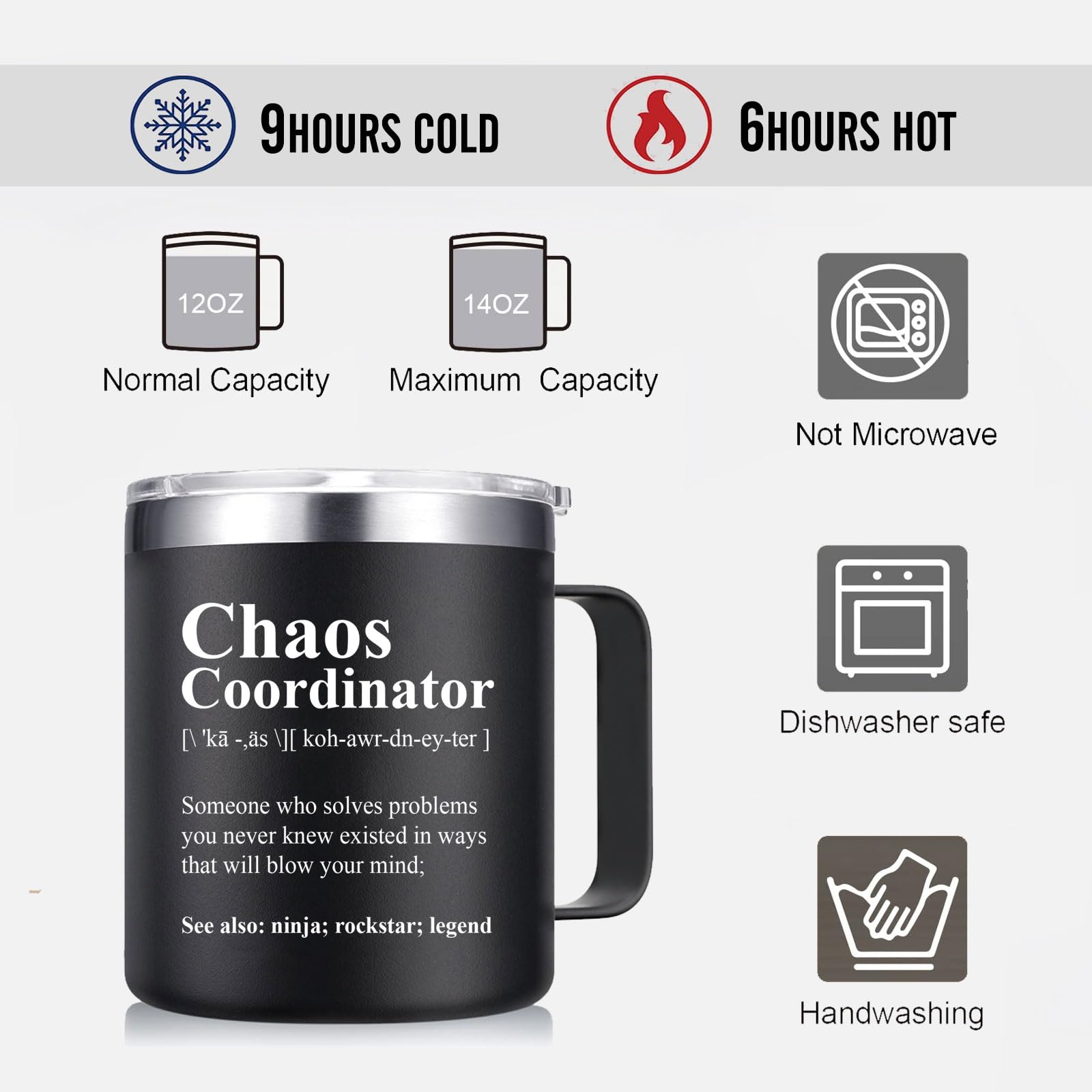 Lid-open view of Abledn Chaos Coordinator mug-tumbler, leak-minimizing design