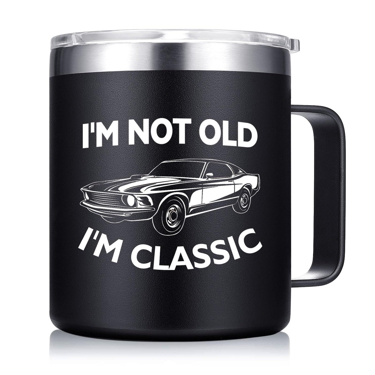 Abledn I'm Not Old I'm Classic mug in black 14oz, ideal for daily coffee.