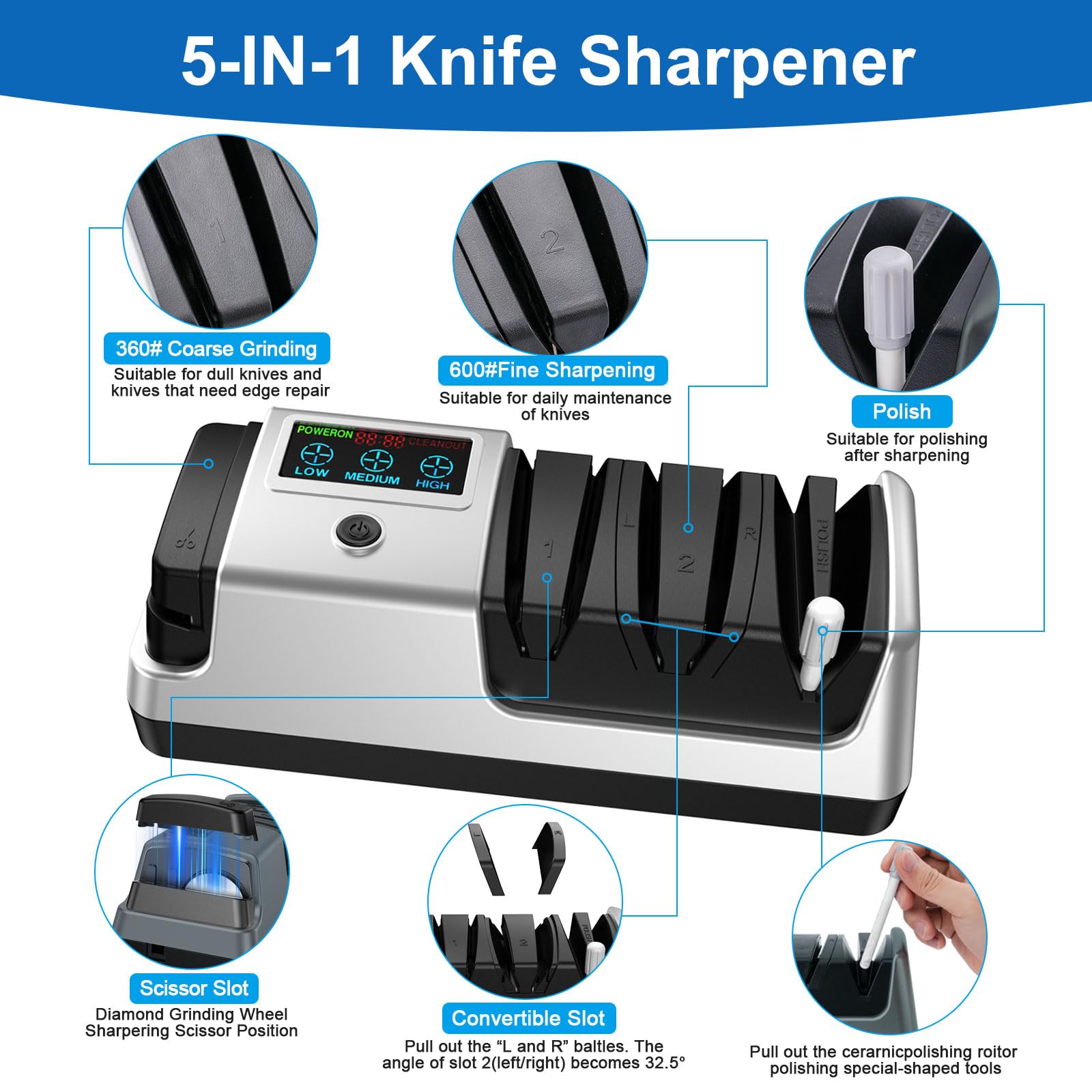 Abledn Upgrade detachable ceramic polishing rod for polishing irregular tools.