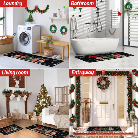 ABONDEVER indoor-outdoor Christmas mats for versatile use around the home.