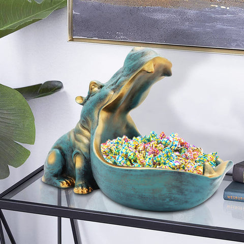 aboxoo hand-painted hippo detail showcases artisan color variation