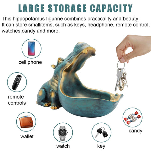 aboxoo hippo key bowl for entryway helps organize essentials
