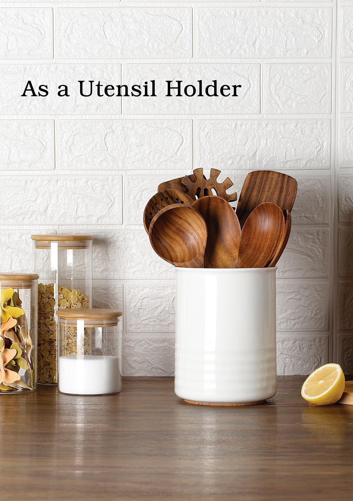 ABRUTY ceramic holder bottom cork pad protects surfaces and prevents movement