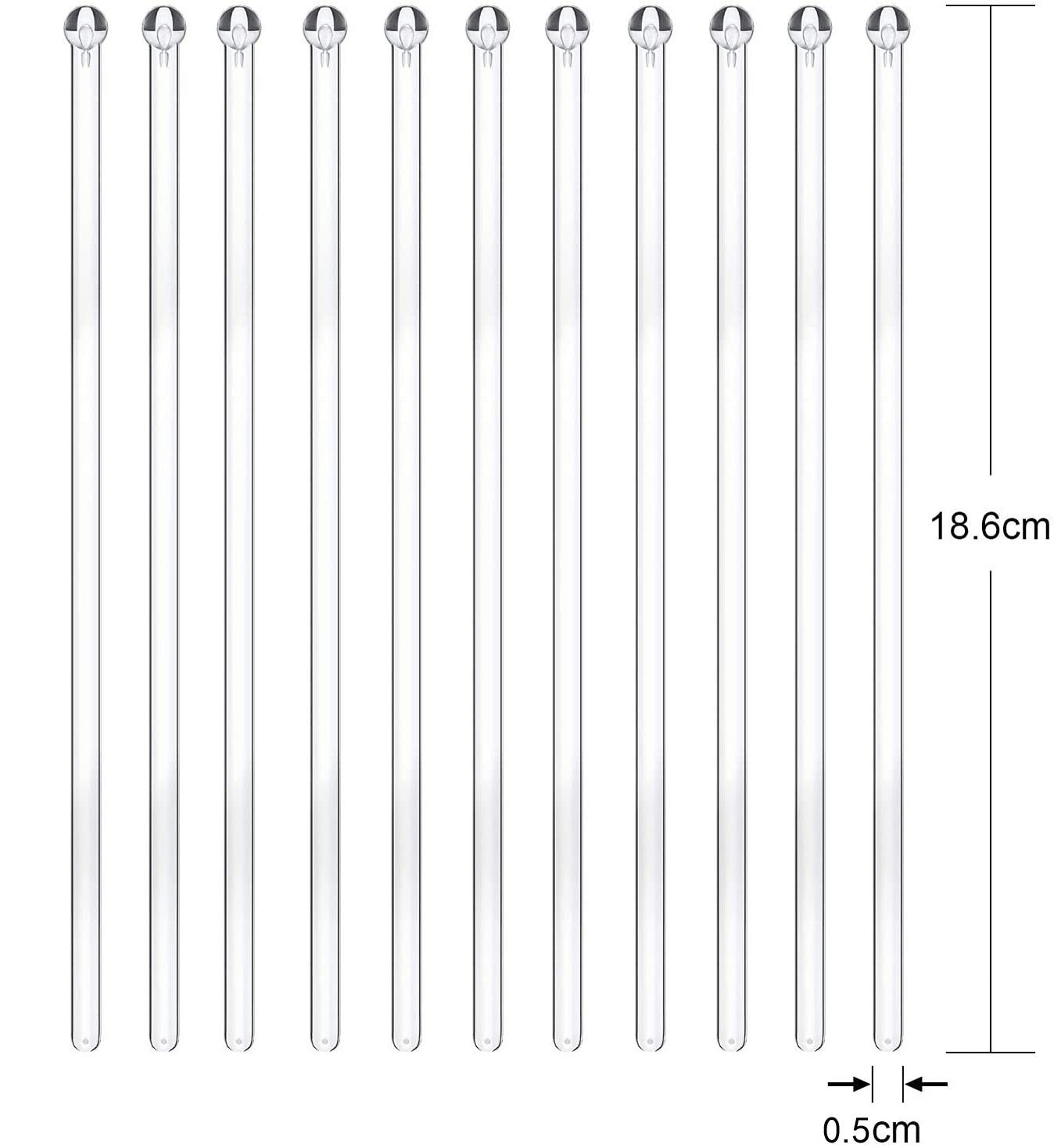 ABSOK 200-pack clear plastic swizzle sticks on display