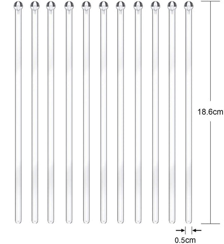 ABSOK 200-pack clear plastic swizzle sticks on display