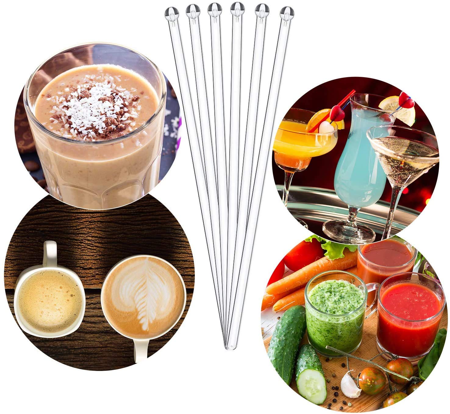 ABSOK crystal ball head stirrer in a cup of coffee for mixing