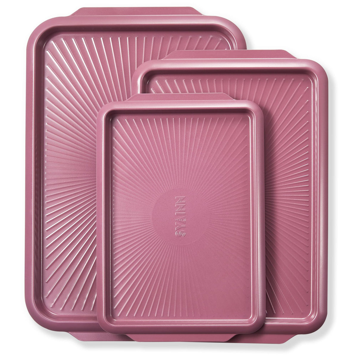 Absorated SYAINN half-pan with non-stick ceramic coating for easy food release.