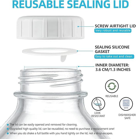 Absovetu glass water bottle fits refrigerator door for compact storage.