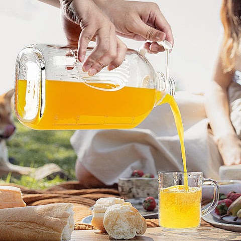 Absovetu heavy-duty glass bottles ideal for kitchen use.