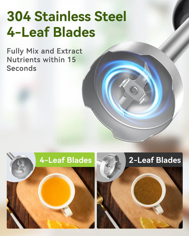 Abuler attachments with emulsifier blade for creamy dressings and sauces.