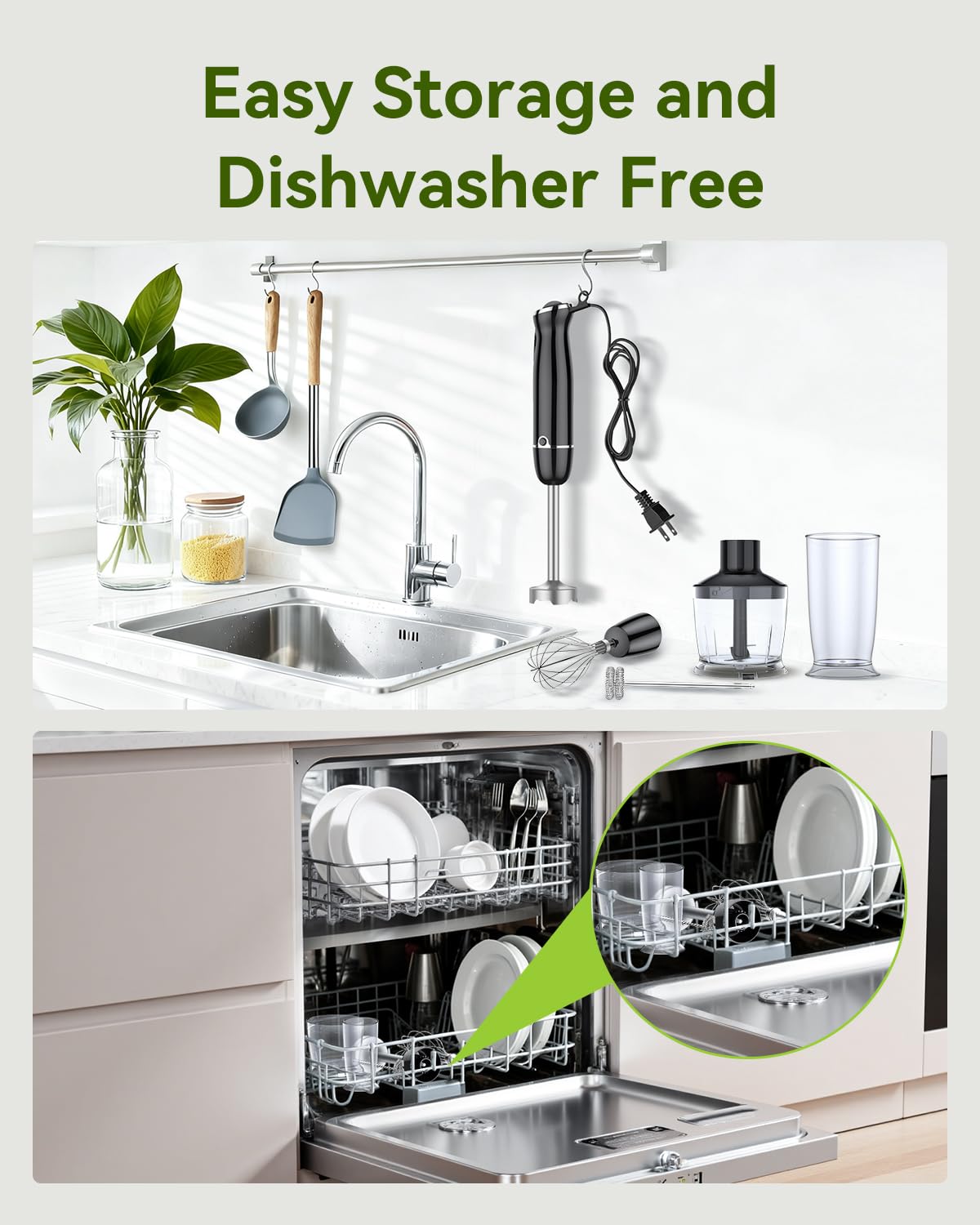 Abuler dishwasher-safe parts simplify cleanup after cooking.