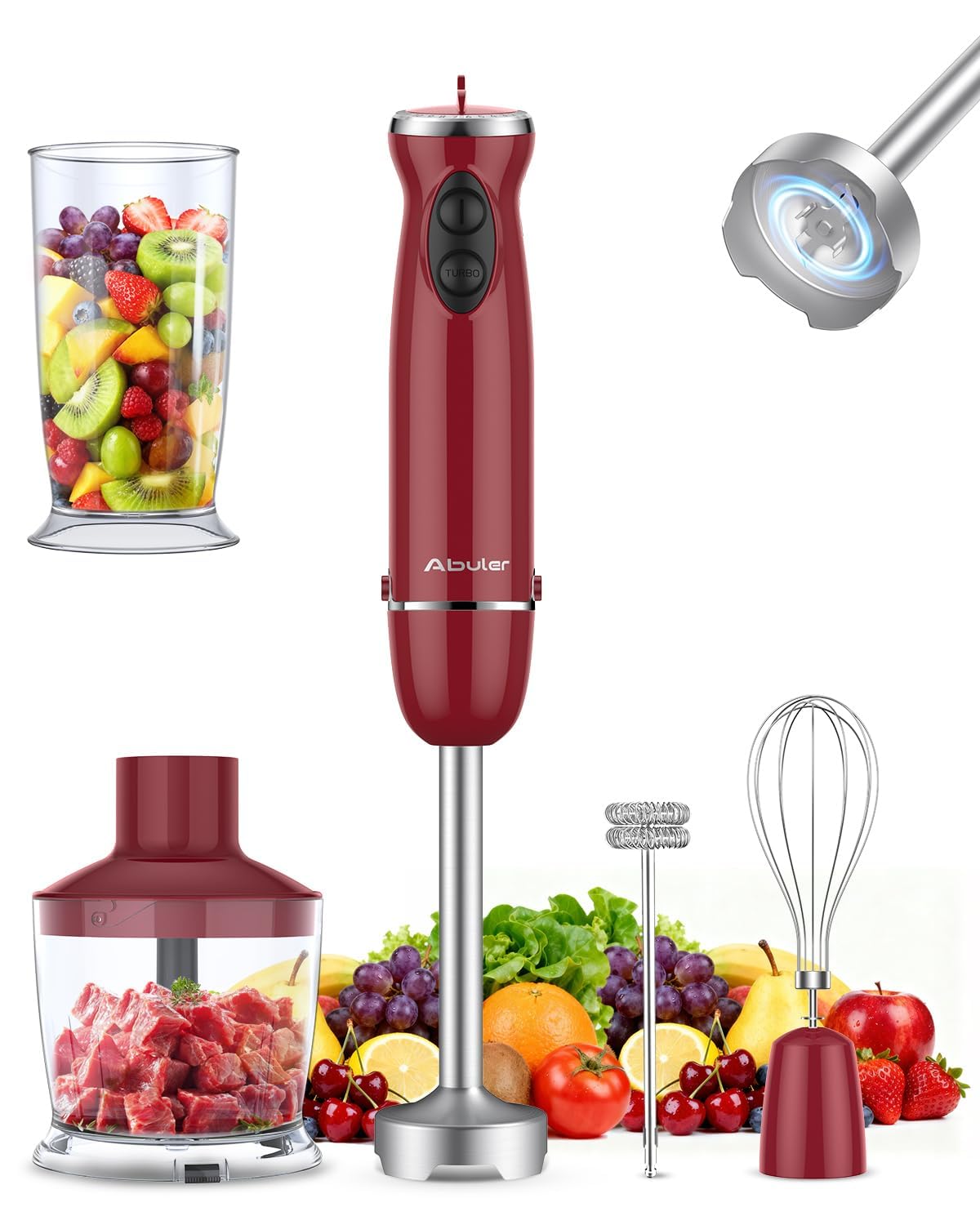 Abuler immersion blender 1000W power for silky soups and sauces