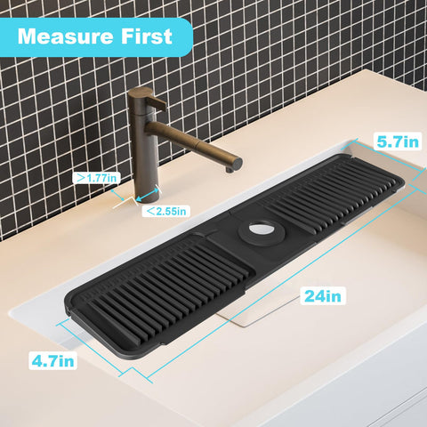 Abulun button lock links ends for secure, easy setup behind the faucet.