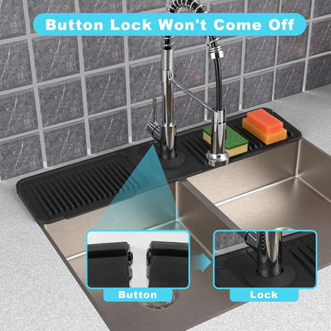 Abulun adjustable caliber faucet mat fits various faucet sizes for versatility.