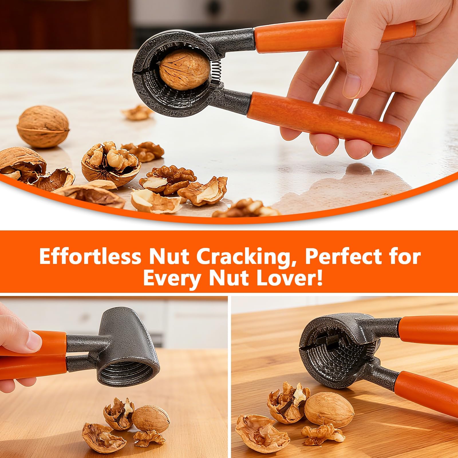 Abuntor Nut Cracker ergonomic non-slip grip in hand