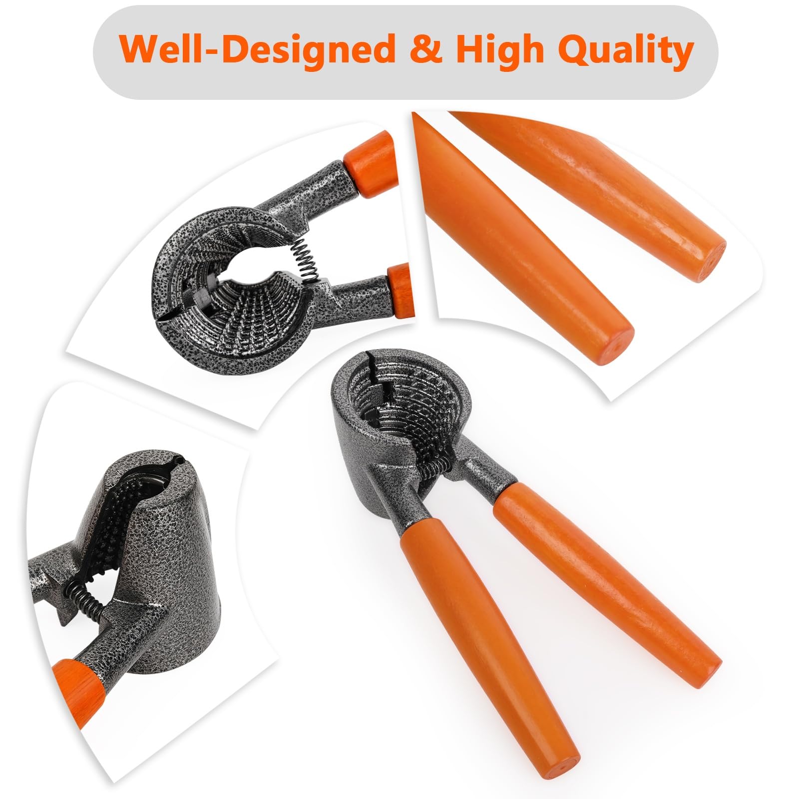 Abuntor Nut Cracker holds shelled nuts securely during cracking