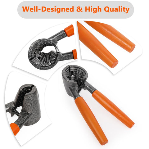 Abuntor Nut Cracker holds shelled nuts securely during cracking