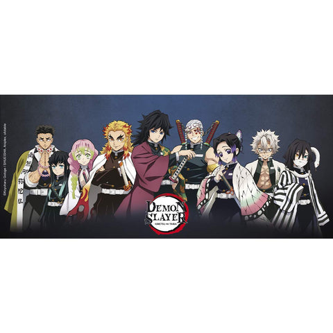 ABYSTYLE Demon Slayer Pillars mug handle view, comfortable grip for warm beverages.
