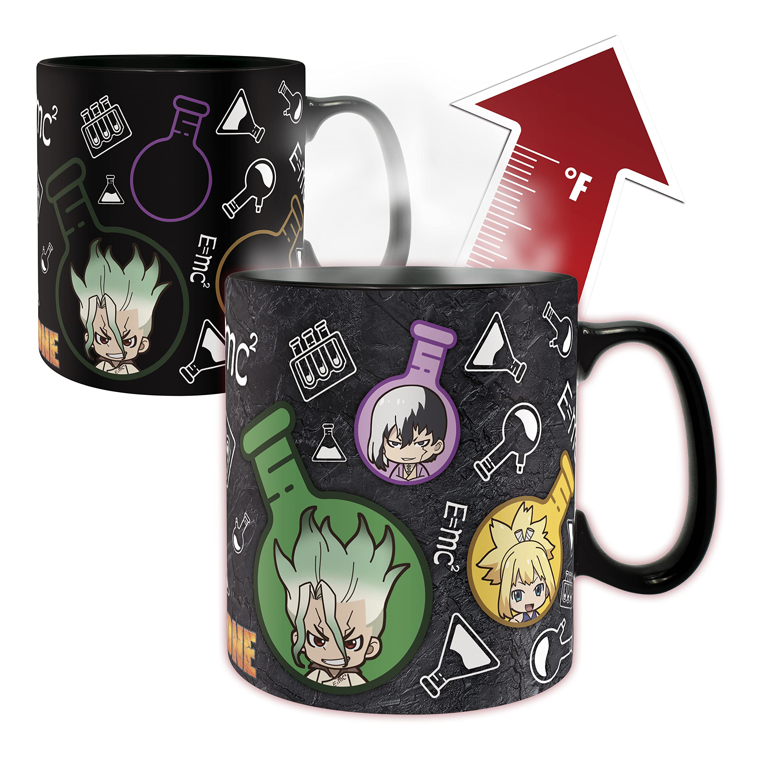 ABYSTYLE ceramic mug shows color-change artwork during tea time.