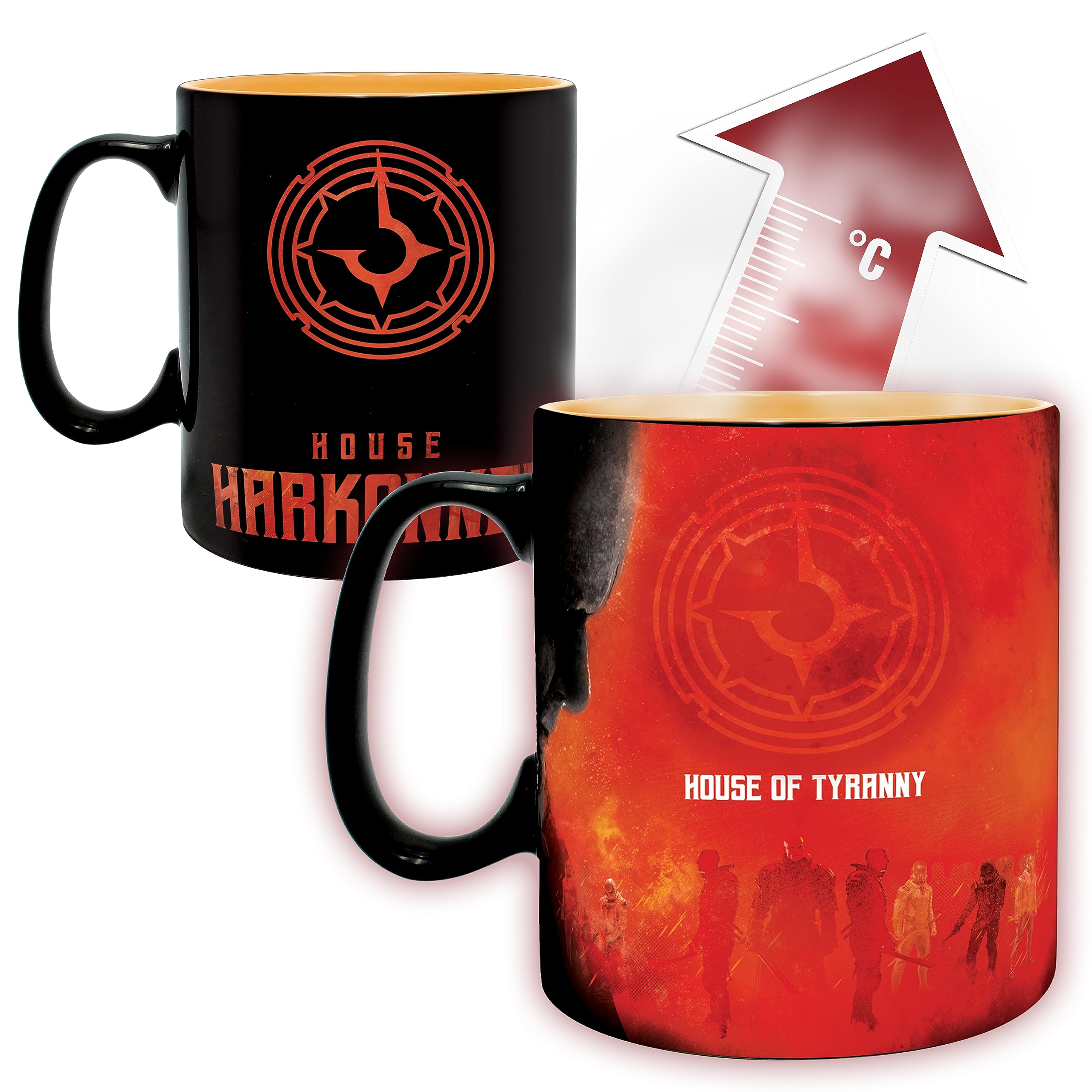 ABYSTYLE Dune heat-change mug side view with bold motif ready to decorate a desk
