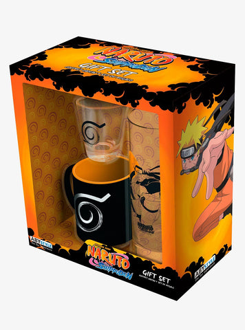 ABYSTYLE Naruto Shippuden drinking glass with bold artwork for everyday use.