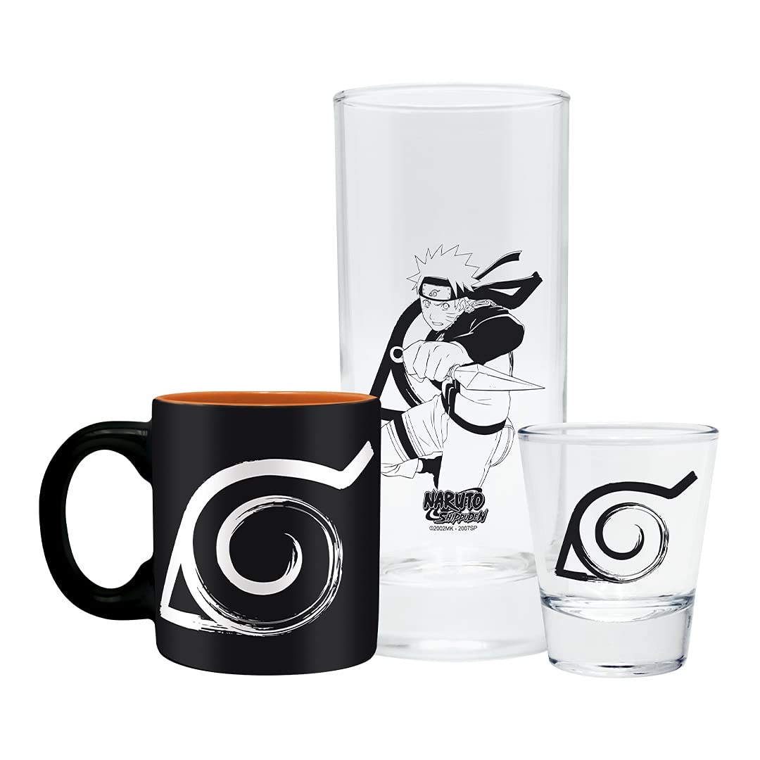 ABYSTYLE Naruto Shippuden shot glass with iconic design for party or display.