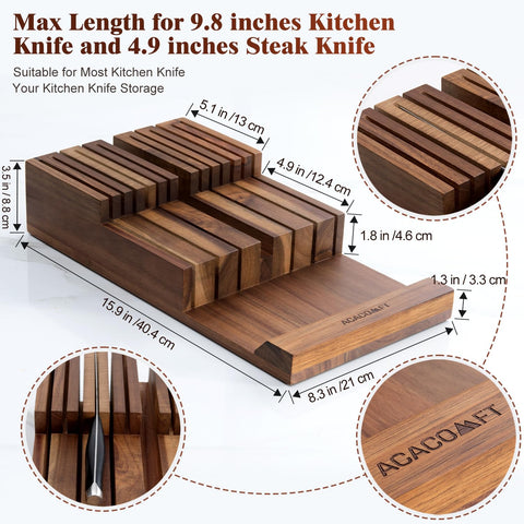 Acacomft acacia wood construction adds natural beauty and durability.